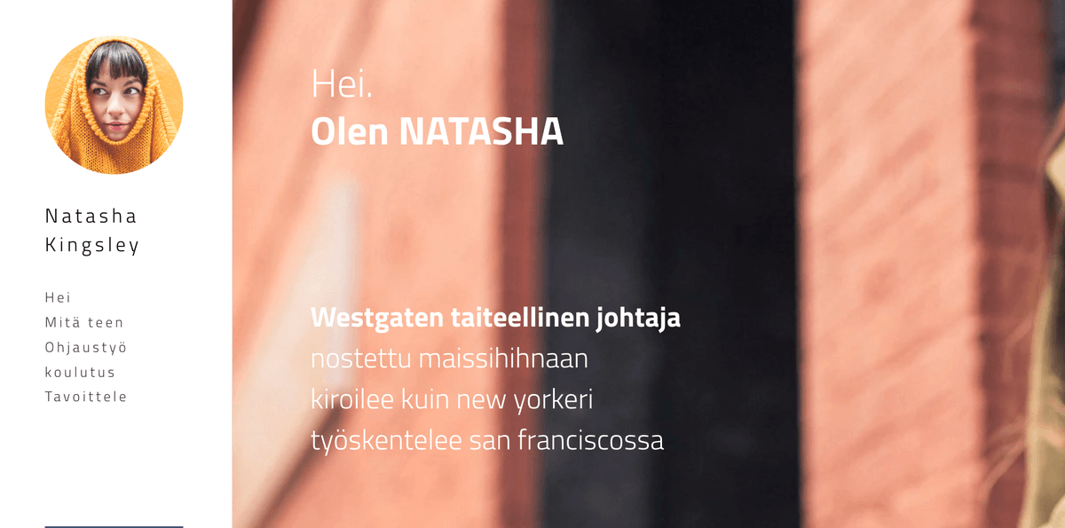 Tyylikäs Strikingly-malli