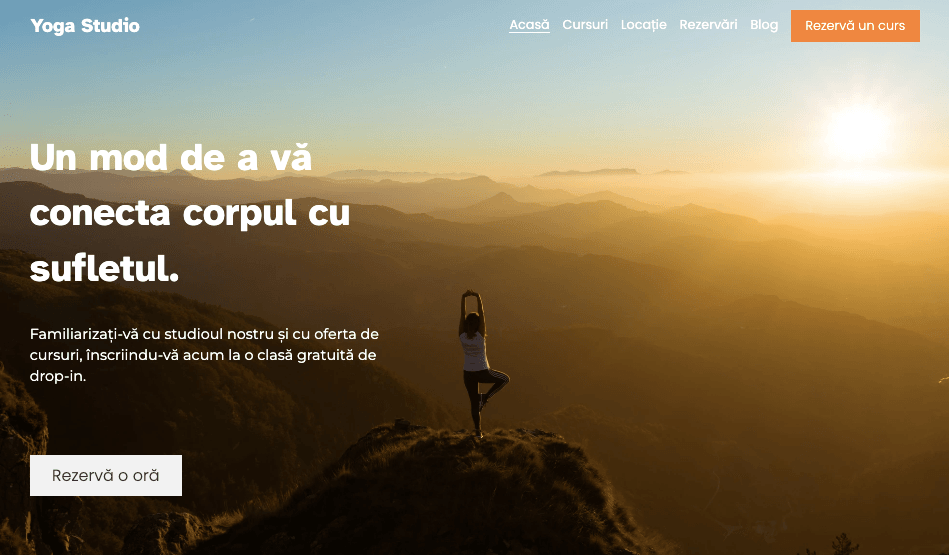 Șablon Yoga de la Strikingly