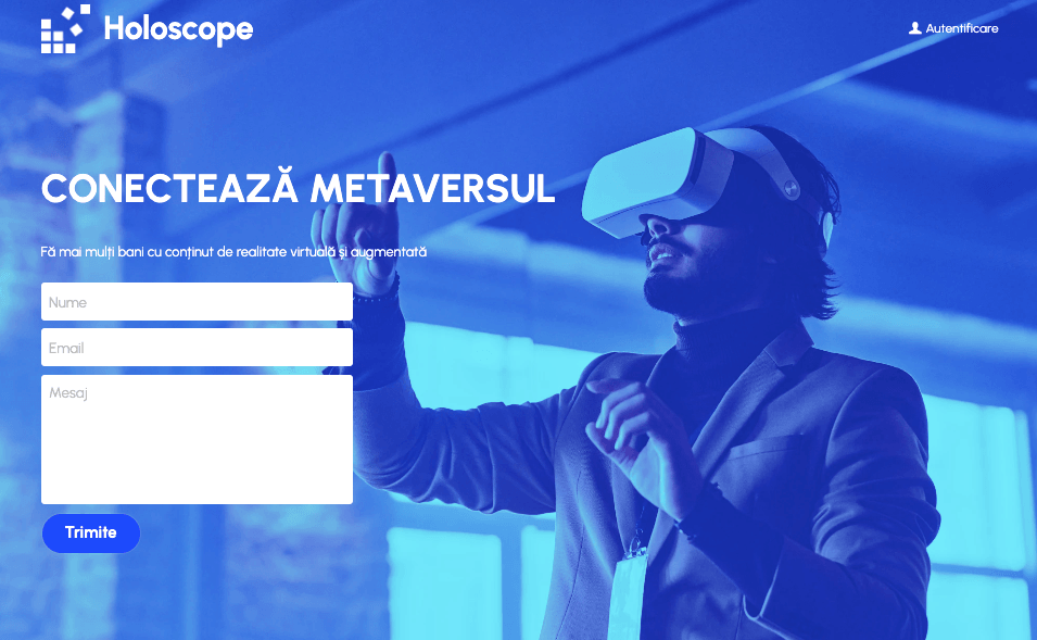 Șablonul Holoscope de la Strikingly