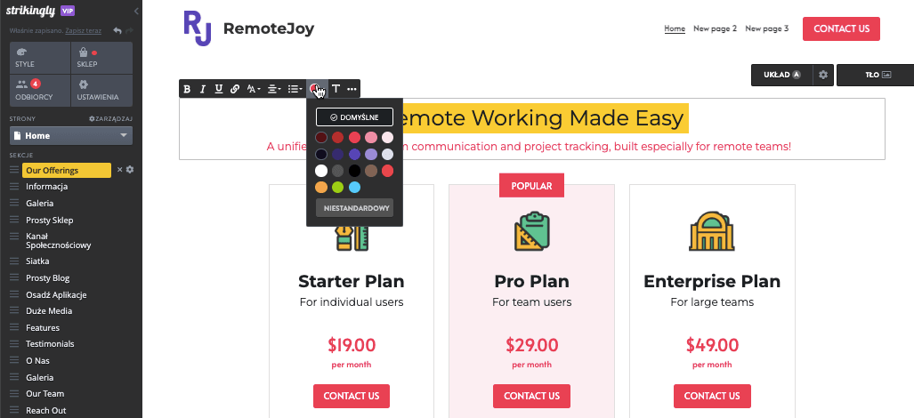 Etykieta Mediów Społecznościowych ze Strikingly