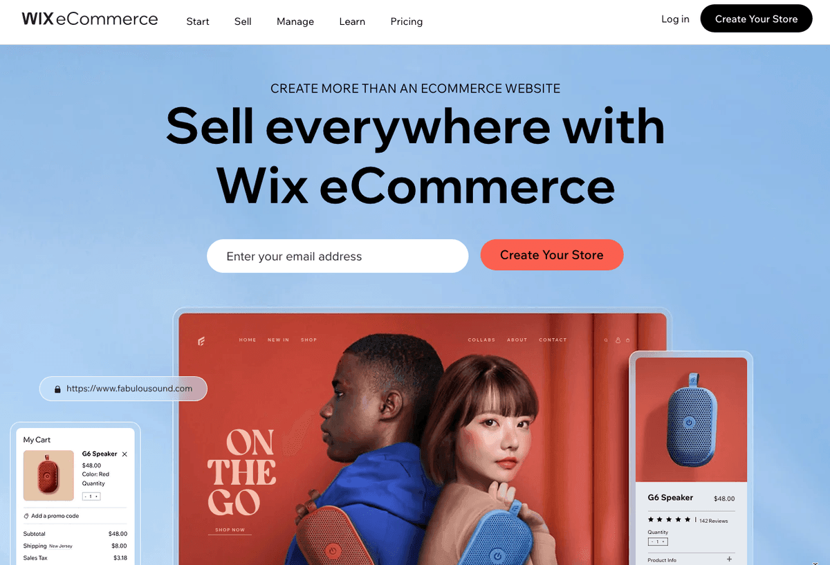 منشئ متجر إلكتروني Wix