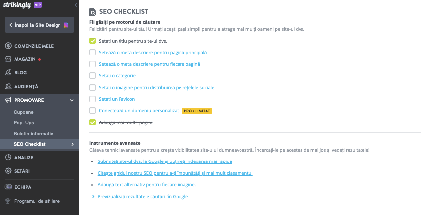 Cum să crești vânzările în comerțul electronic cu Strikingly - Utilizează tehnici SEO