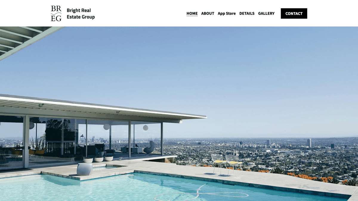 Szablon Nieruchomości Hill Crest z Strikingly