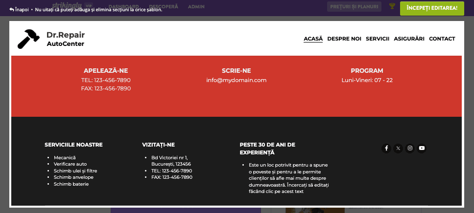 Creează secțiuni de blog