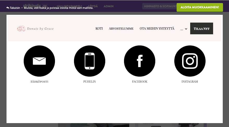 Esittele liiketoimintaosaamistasi Strikinglyllä - sosiaalisen median integraatio