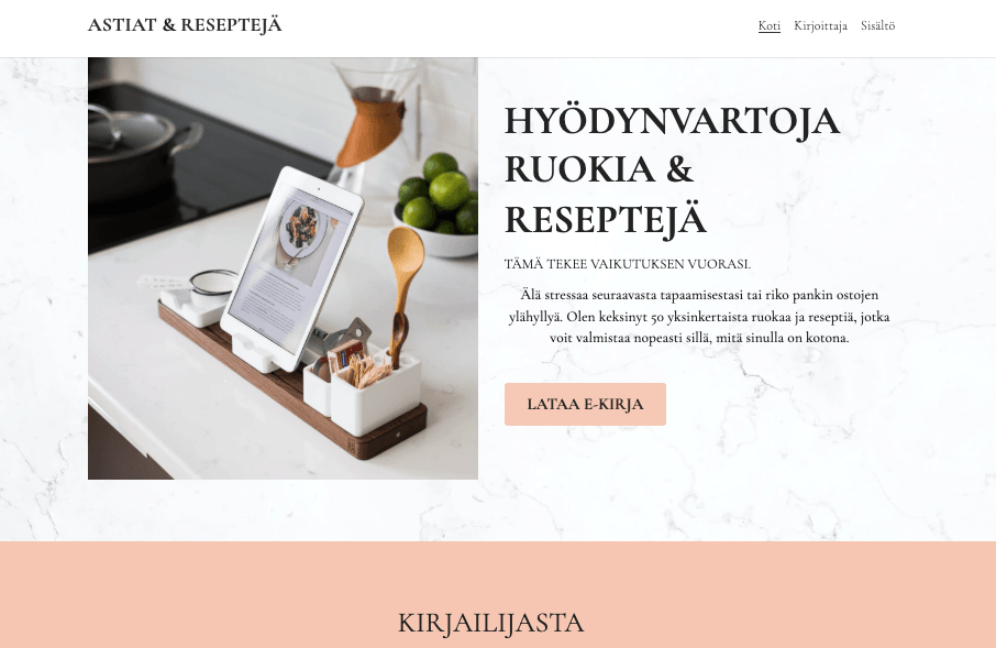 Dishes & Recipes -malli Strikinglyltä