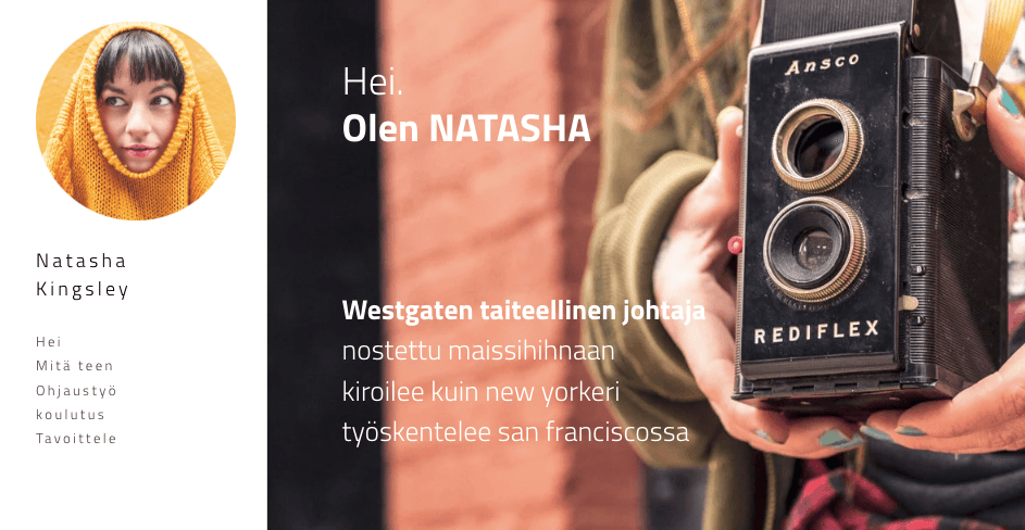 Tyylikäs freelance-valokuvaajamalli Strikinglyltä