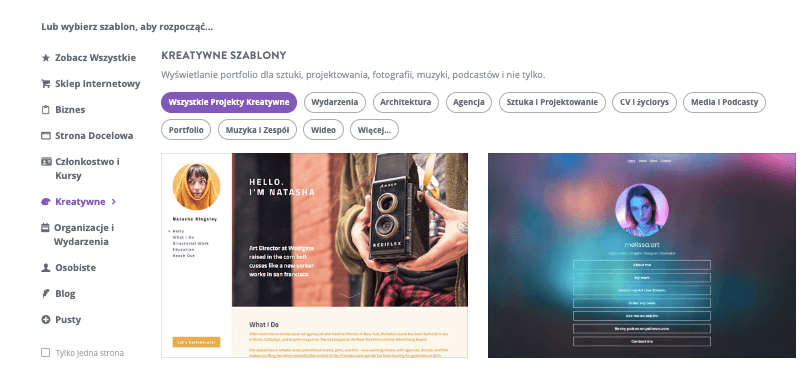 Jak łatwo zaprojektować stronę główną w stylu Wow za pomocą Strikingly – Wybierz szablon