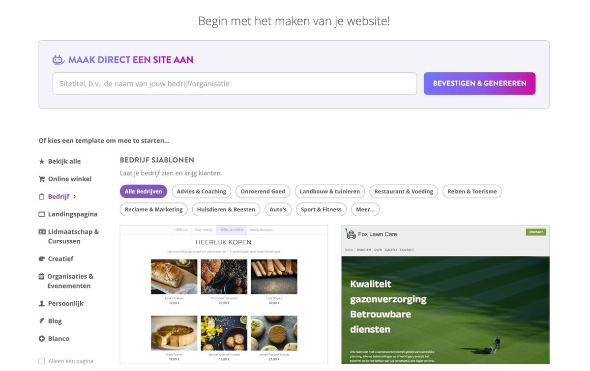 Afbeelding afkomstig van Strikingly