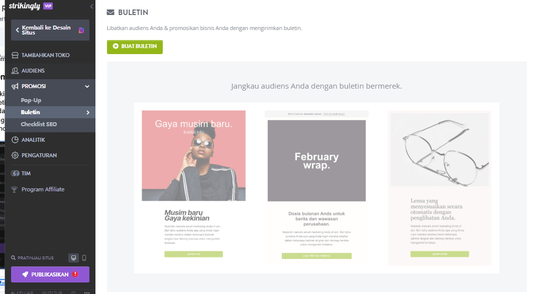 Fitur Buletin yang Mencolok