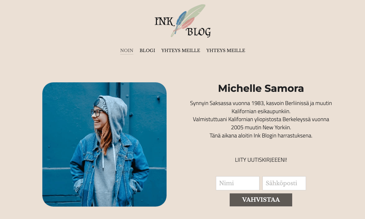 Ink Blog Template Strikinglyltä