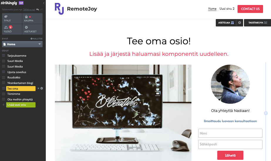  Käyttäjäystävällinen käyttöliittymä