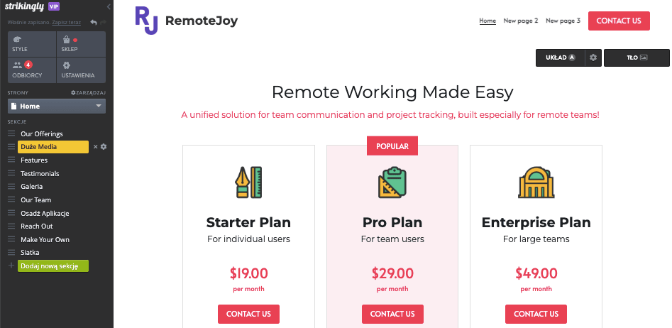 Jak zacząć bloga za pomocą Strikingly - Dostosuj swój blog