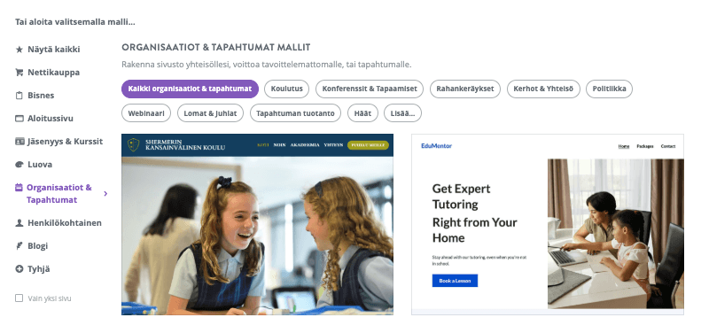 Kuinka aloittaa menestyvä blogi Strikingly-blogin avulla - Valitse mallipohja