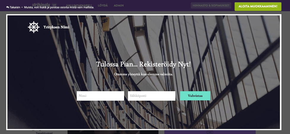Toteuta hyvä asiakaspalvelu Strikingly -uutiskirjetilauksilla