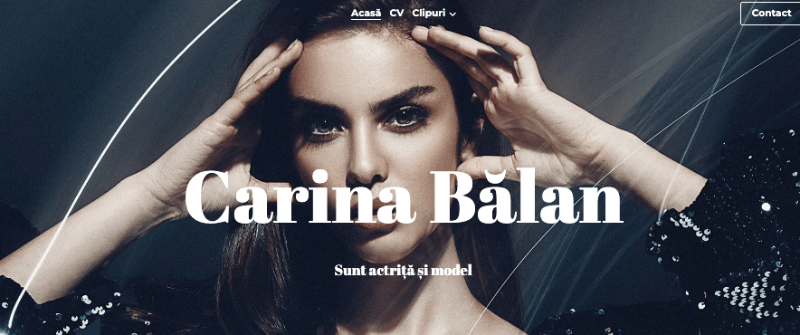 Șablon digital pentru creatorul Karin Blanco de la Strikingly