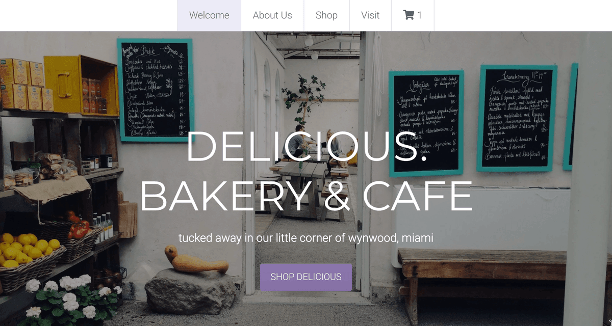 Minimalistyczny szablon sklepu internetowego od Strikingly