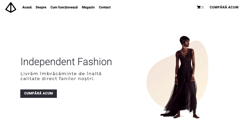 Șablon Glow de la Strikingly