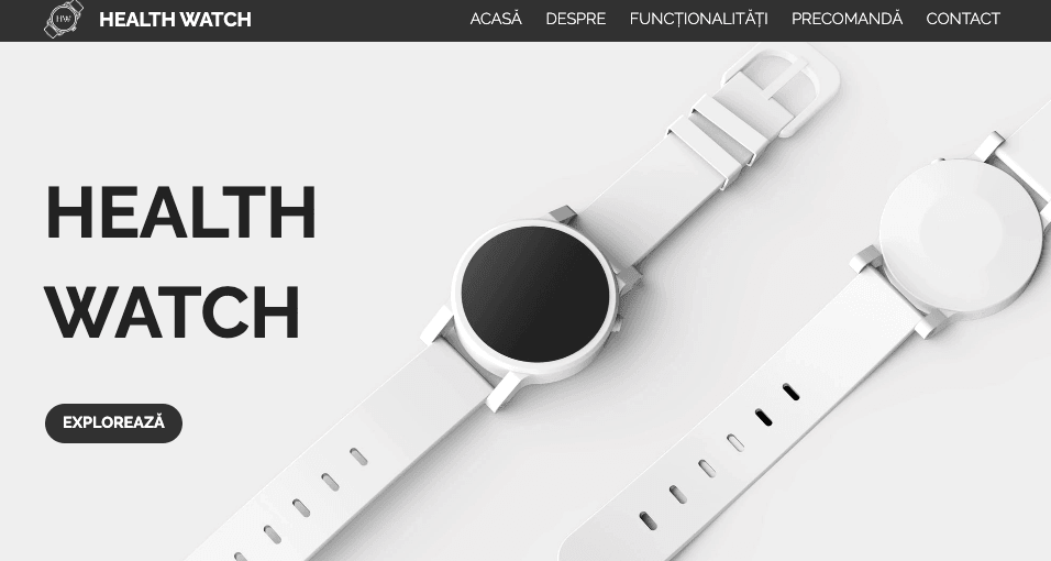 Șablon HealthWatch de la Strikingly