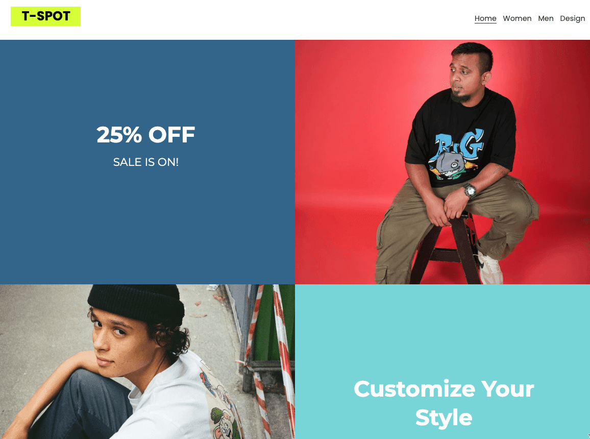 T-Spot Template de la Strikingly