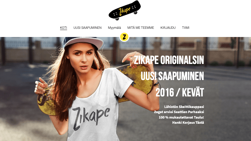 Zikape Online Store -malli Strikinglystä