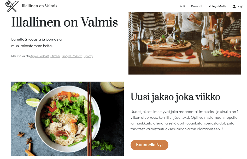 Dinner is Done Blogimarkkinointipohja