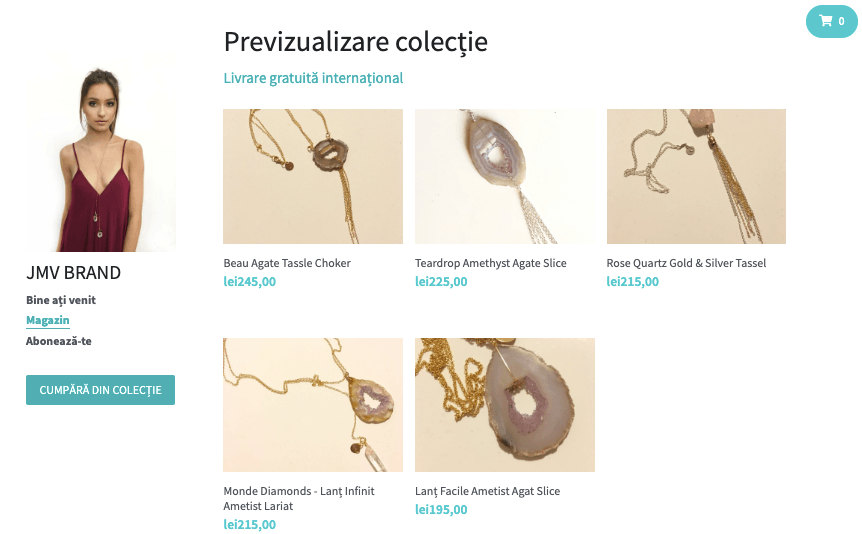 Șablon magazin curat de la Strikingly