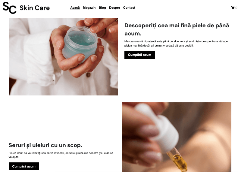 Șablon magazin online Mystery Box