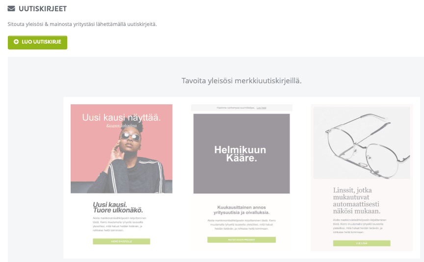 Strikingly Uutiskirje Ominaisuus
