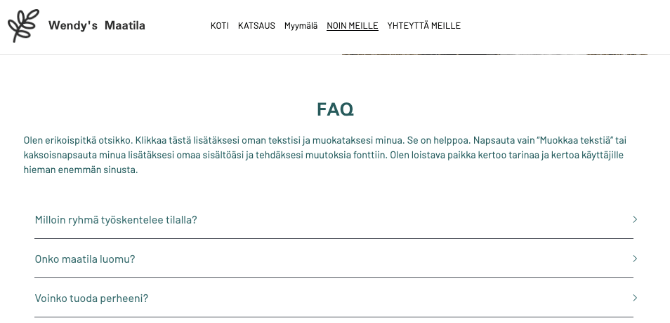 Wendyn maatilan malli Strikinglyltä