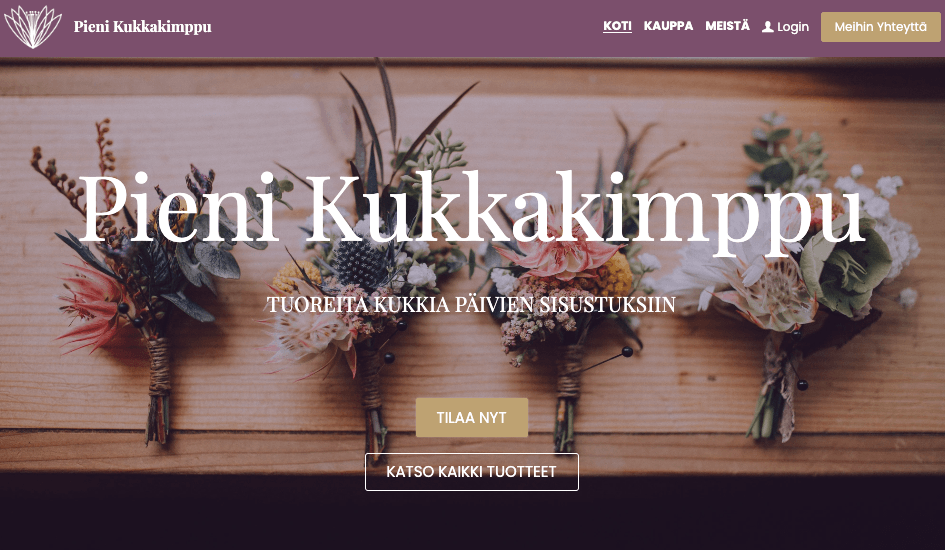 Le Petit Bouquet verkkokauppapohja