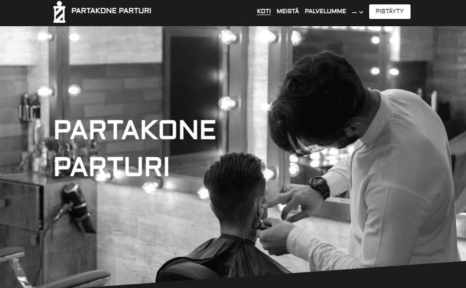 Razor Parturi Verkkosivuston malli