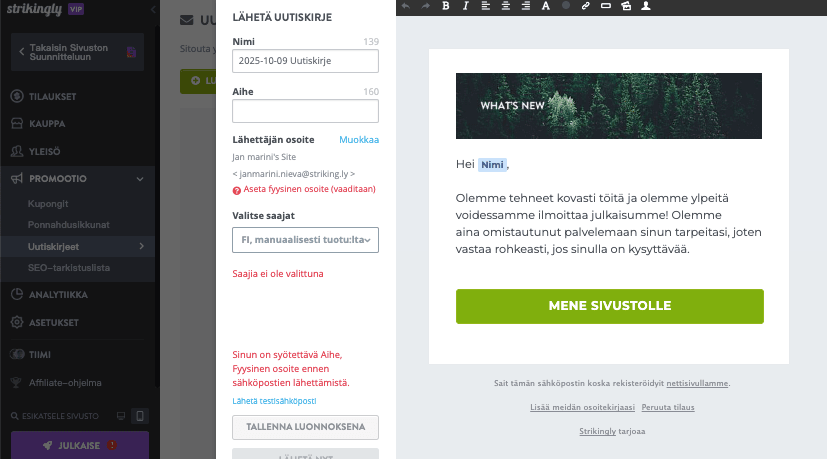 Kuinka lisätä verkkosivuston liikennettä Strikingly -sähköpostimarkkinoinnin avulla