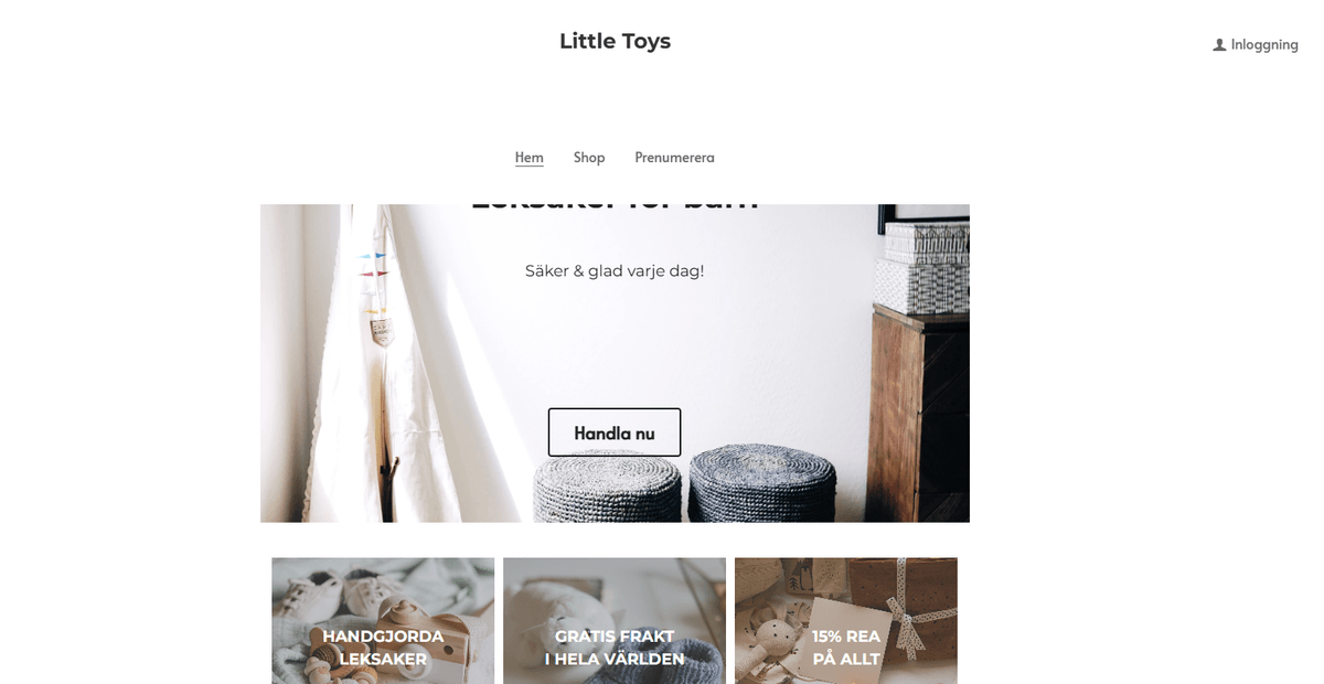 Anpassa din shoppingvagn