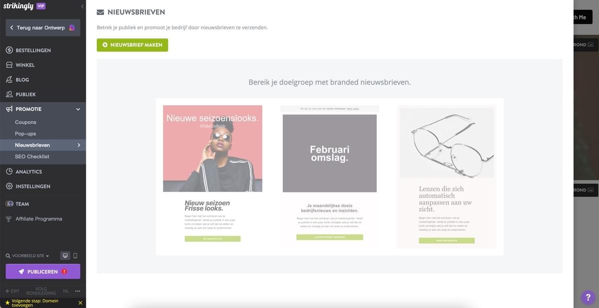 Afbeelding afkomstig van Strikingly