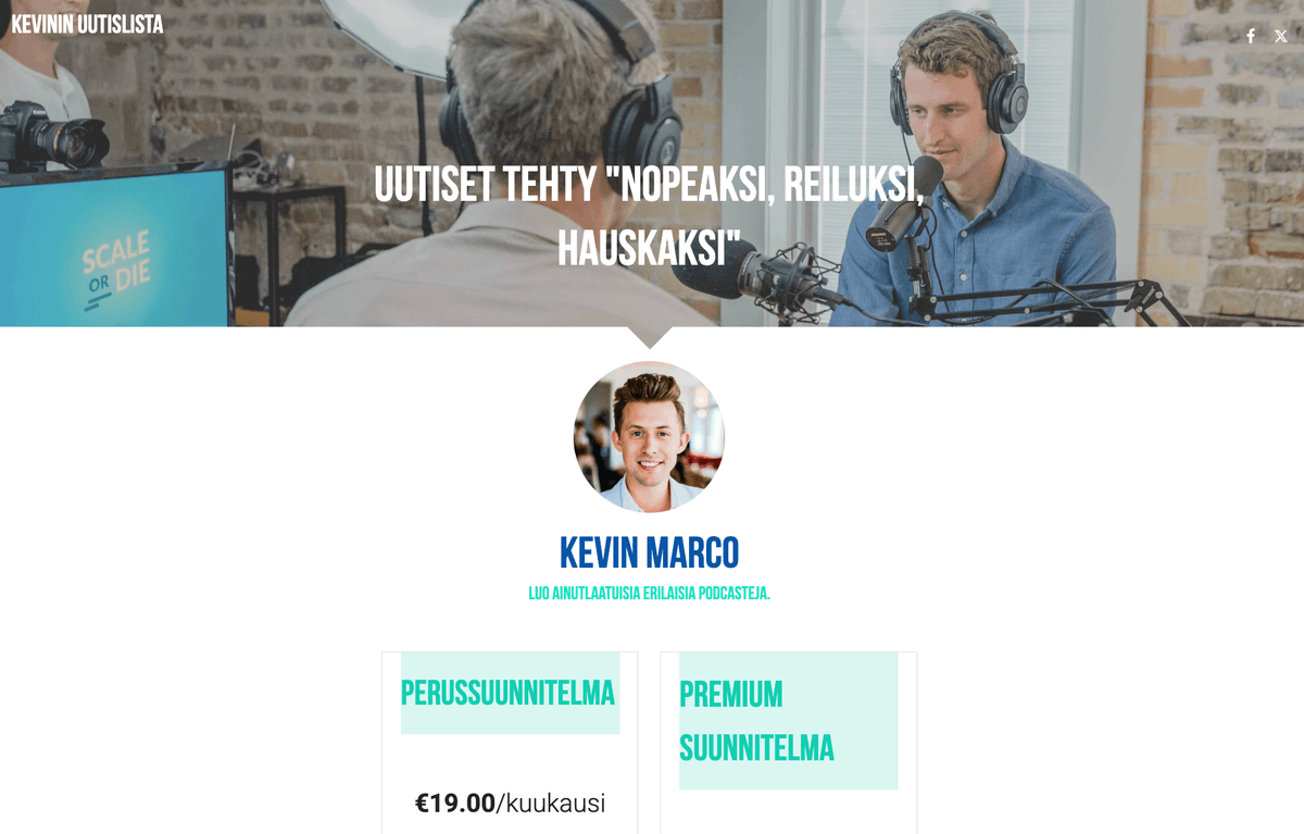 Podcast-malli Strikinglyltä