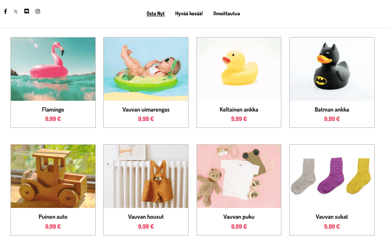 Peggi-verkkokauppamalli Strikinglyllä