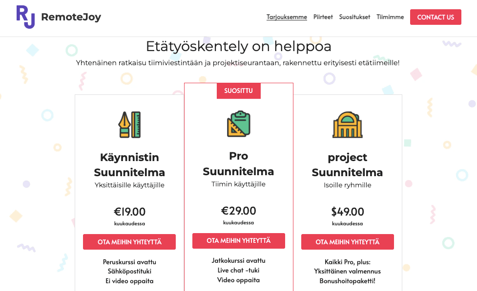 RemoteJoy Verkkokauppapohja Strikinglylta
