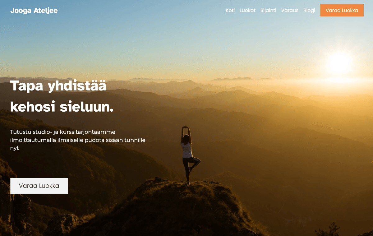 Strikinglyn jooga yritysblogimalli