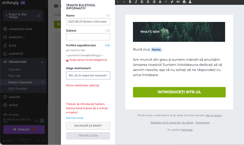 Integrare email marketing 