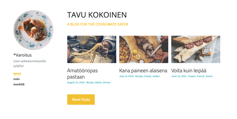 Kuva on otettu Strikingly - Byte Sized Blogi Mallista