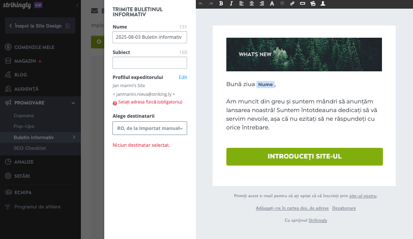 Cum poate Strikingly implementa funelul de vânzări în marketingul digital - Integrarea marketingului prin email