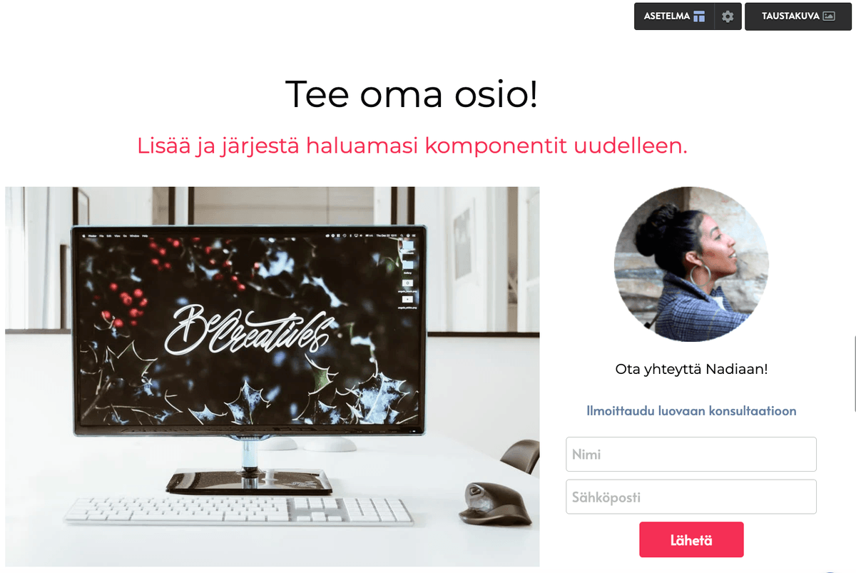 Strikinglyn Tee Omaksi -osio
