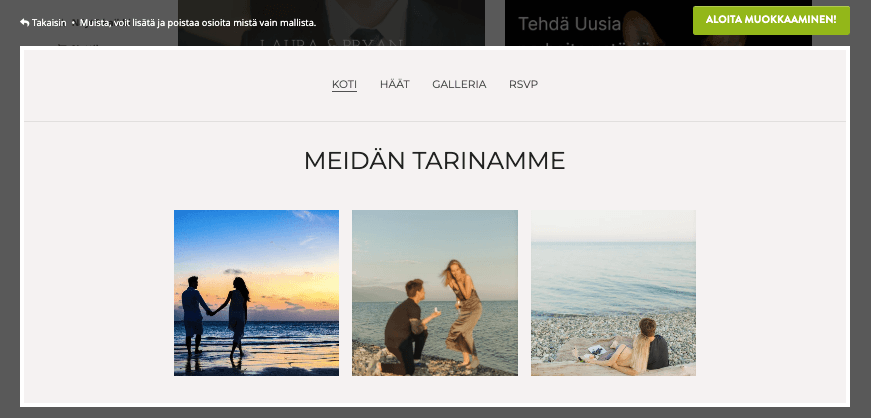 Hääkuvasi kauneuden parantaminen silmiinpistävästi - Galleriaesittelyllä