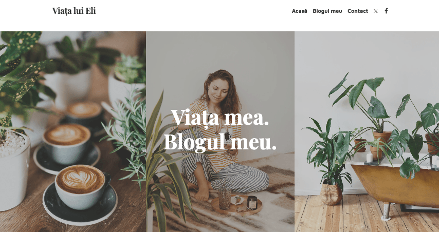 Modă Blog șablon de la Strikingly