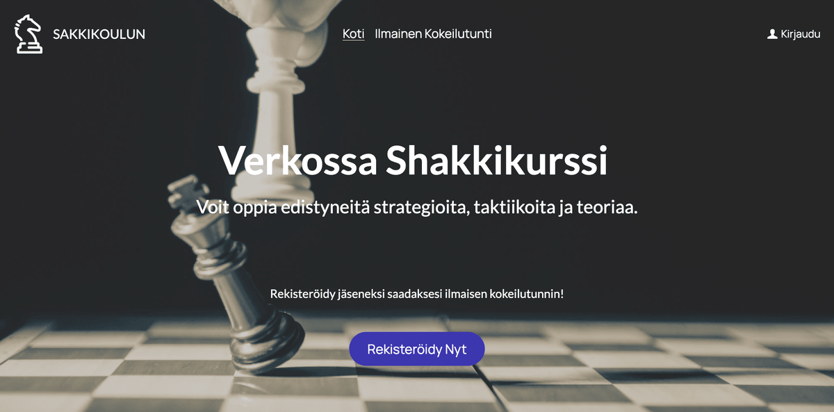 Chess School Template Strikinglyltä
