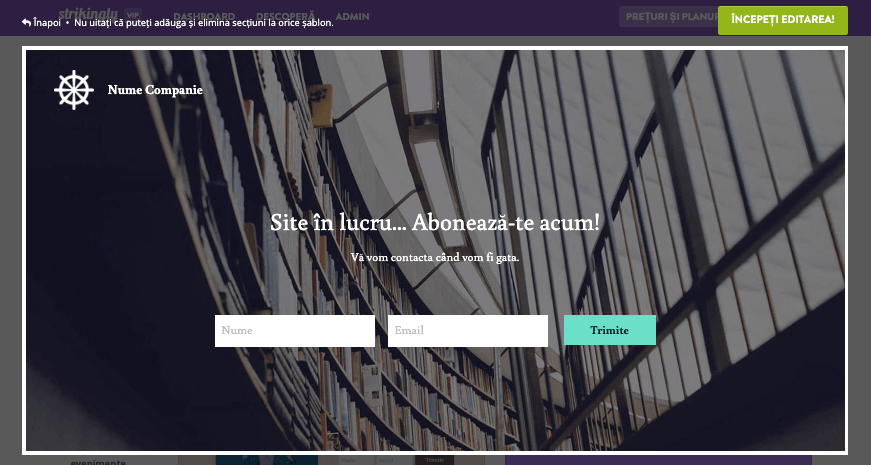 Cum poate Strikingly să ajute cu marketingul pe Twitter - Înscrieri la buletinul informativ