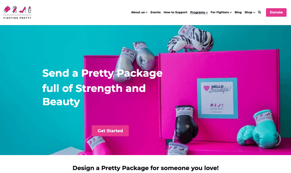 Imagine preluată de pe site-ul unui utilizator Strikingly - Fighting Pretty