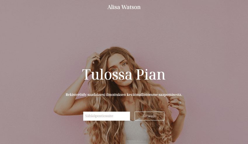 Tulossa Pian Verkkosivustomalli