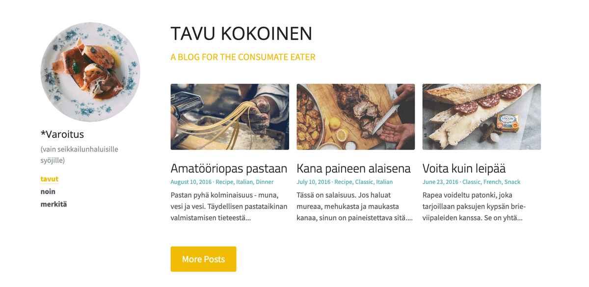 Tavun kokoinen blogimalli Strikinglyltä